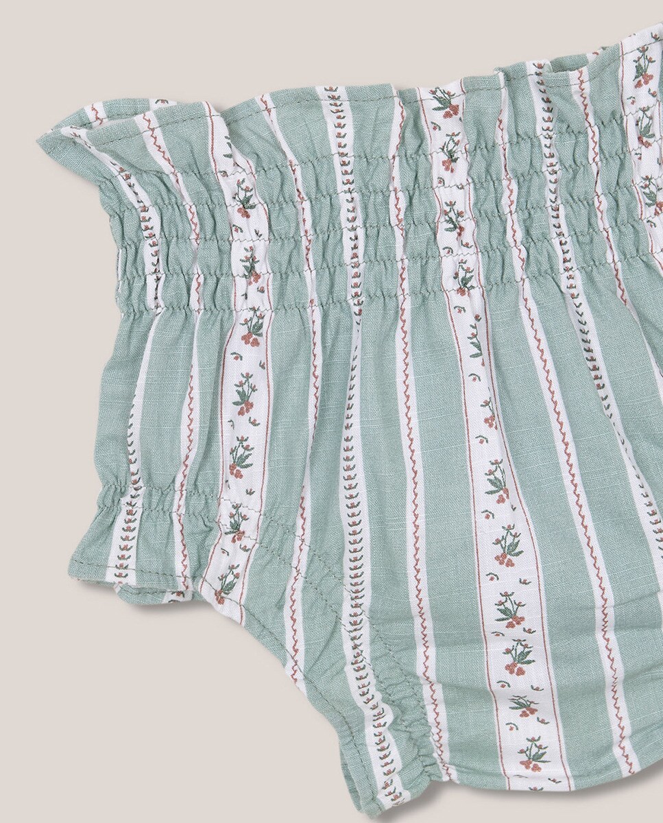 Bombachas com Cintura Subida e Estampado Verde-4