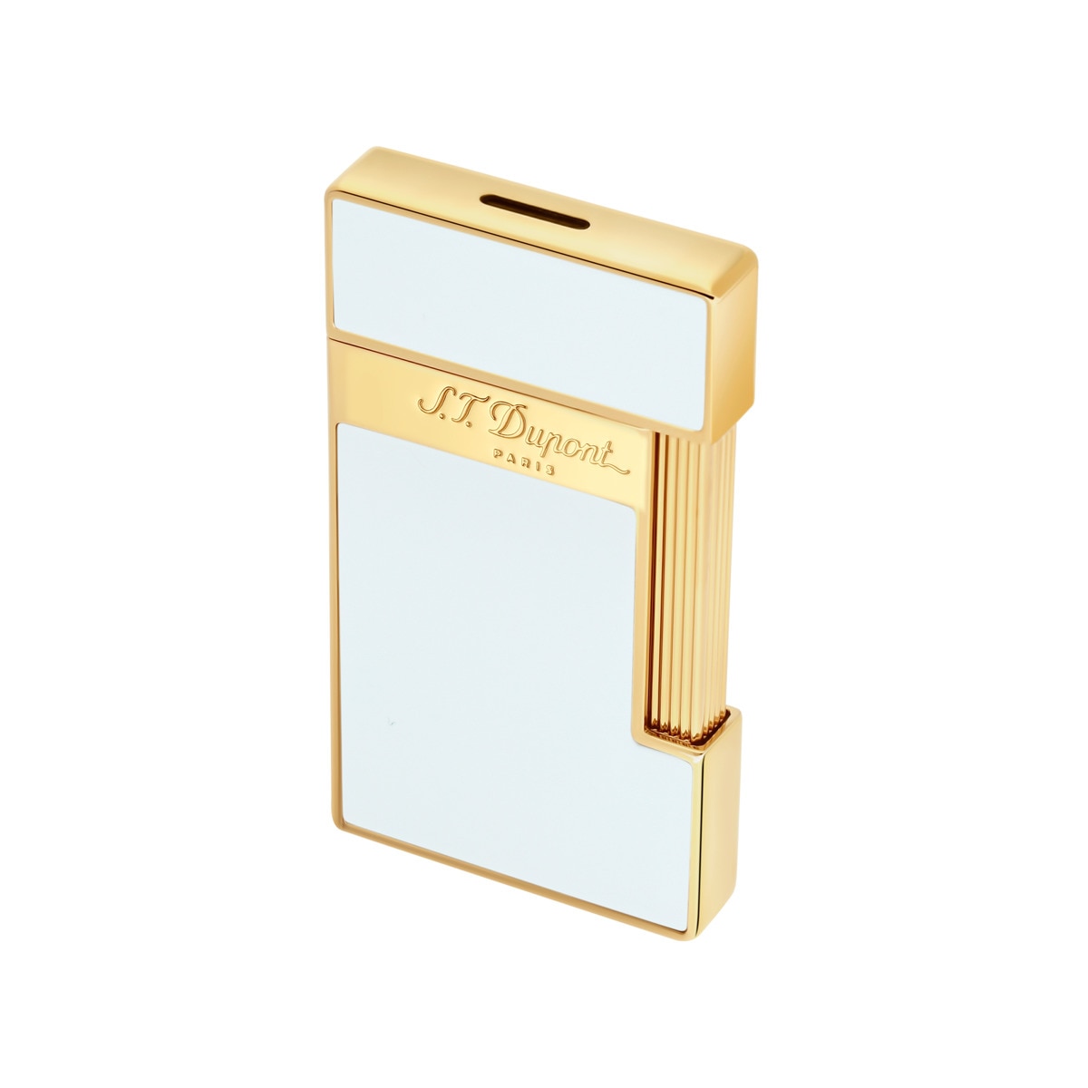 Encendedor S.T. Dupont Slimmy blanco y dorado Blanco / Dorado-1