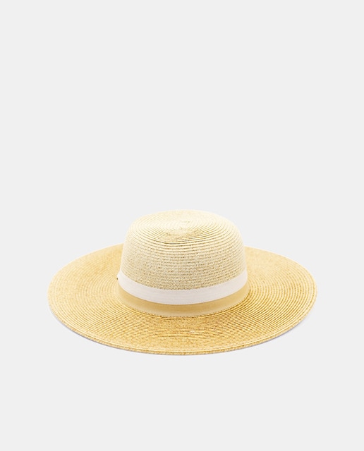 Imagen 0 de Sombrero floppy natural de papel con cinta