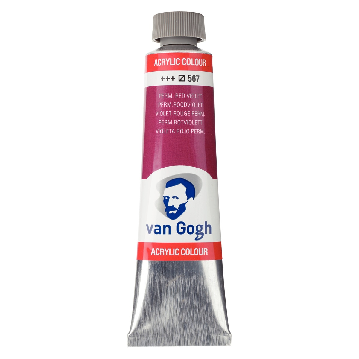 Tubo Tinta Acrílica permanent red violet 40ml Talens 1