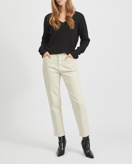 Imagen 0 de Pantalón vaquero recto de mujer