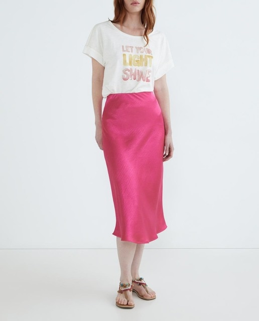 Imagen 0 de Falda midi satinada