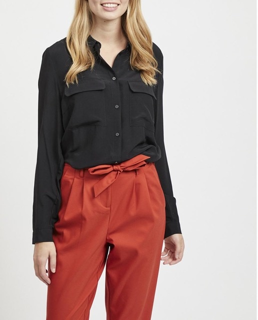 Imagen 0 de Camisa de mujer de manga larga con bolsillos