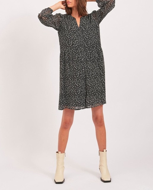 Imagen 0 de Vestido corto manga larga