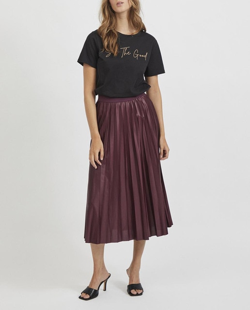 Imagen 0 de Falda midi de tablas