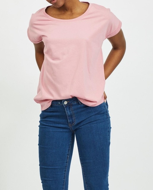 Imagen 0 de Camiseta de mujer de manga corta y cuello redondo