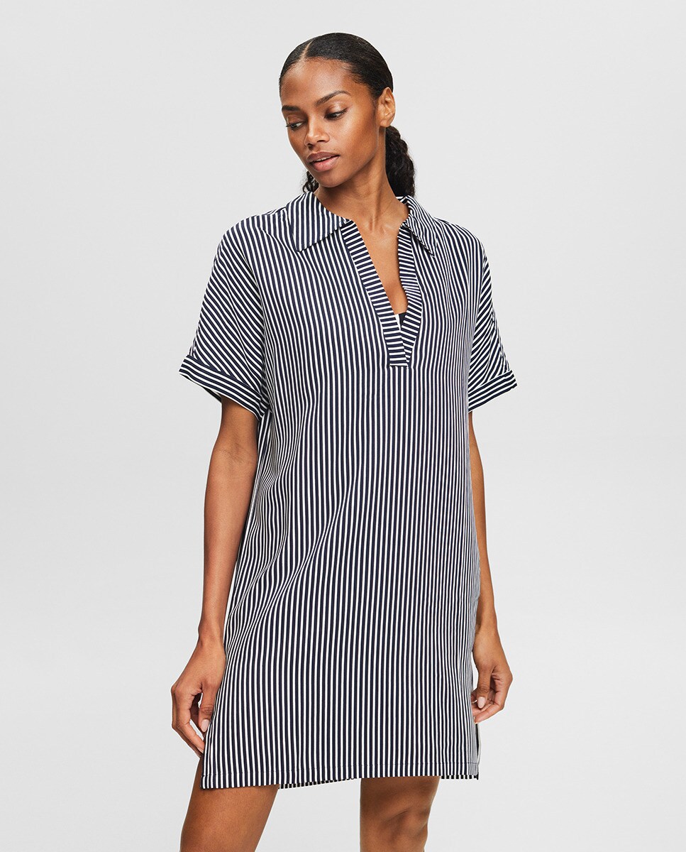 Túnica cuello camisero escote en pico 100 viscosa. · Esprit · El Corte