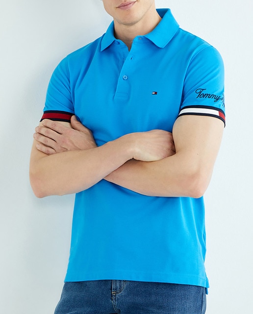 Imagen 0 de Polo de hombre liso slim fit de manga corta