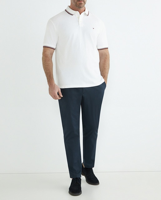 Imagen 0 de Polo pique Tipped corporativo azul marino tallas grandes