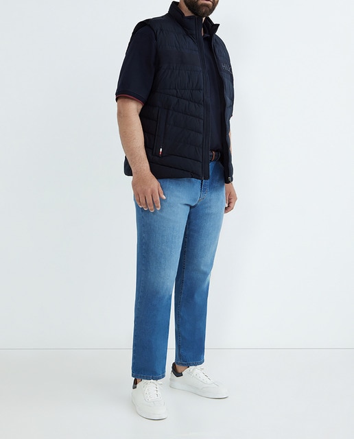 Imagen 0 de Chaleco acolchado liso azul tallas grandes