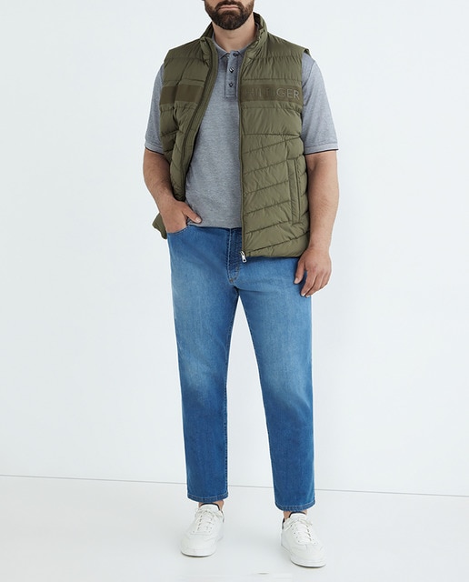 Imagen 0 de Chaleco acolchado liso azul tallas grandes