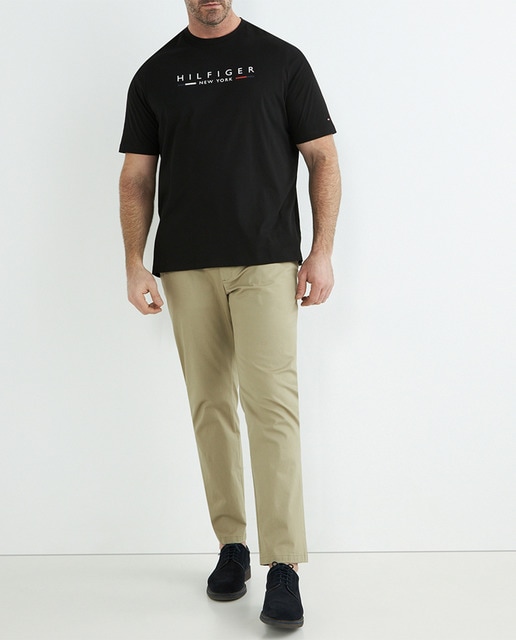 Imagen 0 de Pantalón chino Straight Denton estructura print beige tallas grandes