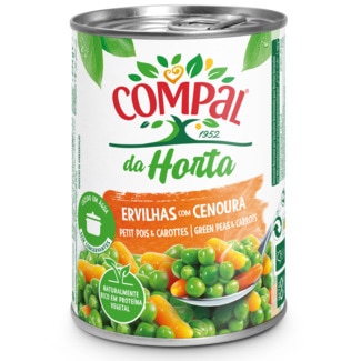Ervilhas com Cenoura da Horta lata 420 g - Compal