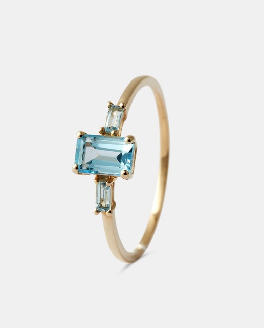 Imagen 0 de Anillo de oro con topacio