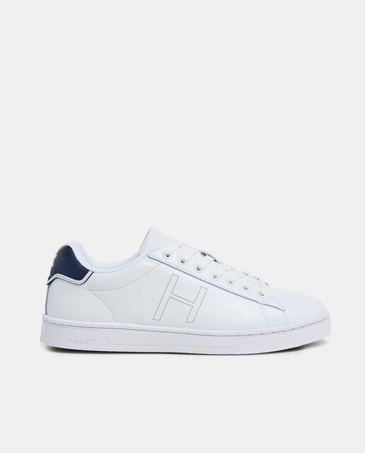 Hackett London Monogramma Harper, Scarpe da Ginnastica Uomo, Blu Navy, 40.5 EU