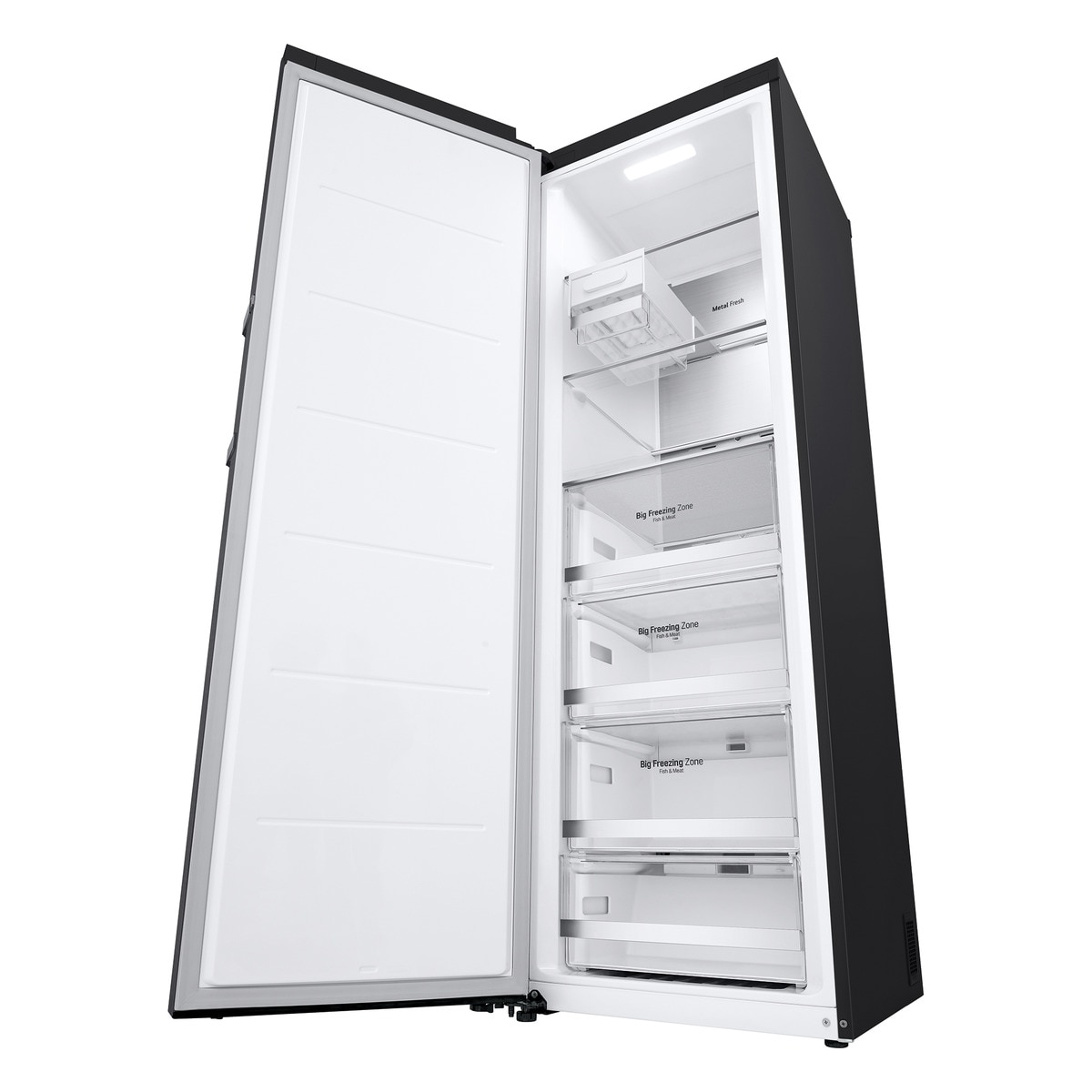 Congelador vertical LG 186 cm, 355 l, Multi Air Flow - GFM61MCCSF Negro mate-15