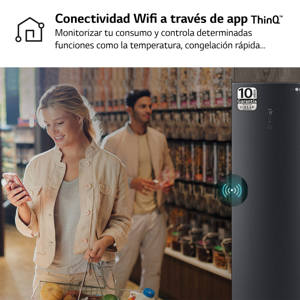 Congelador vertical LG 186 cm, 355 l, Multi Air Flow - GFM61MCCSF Negro mate-13