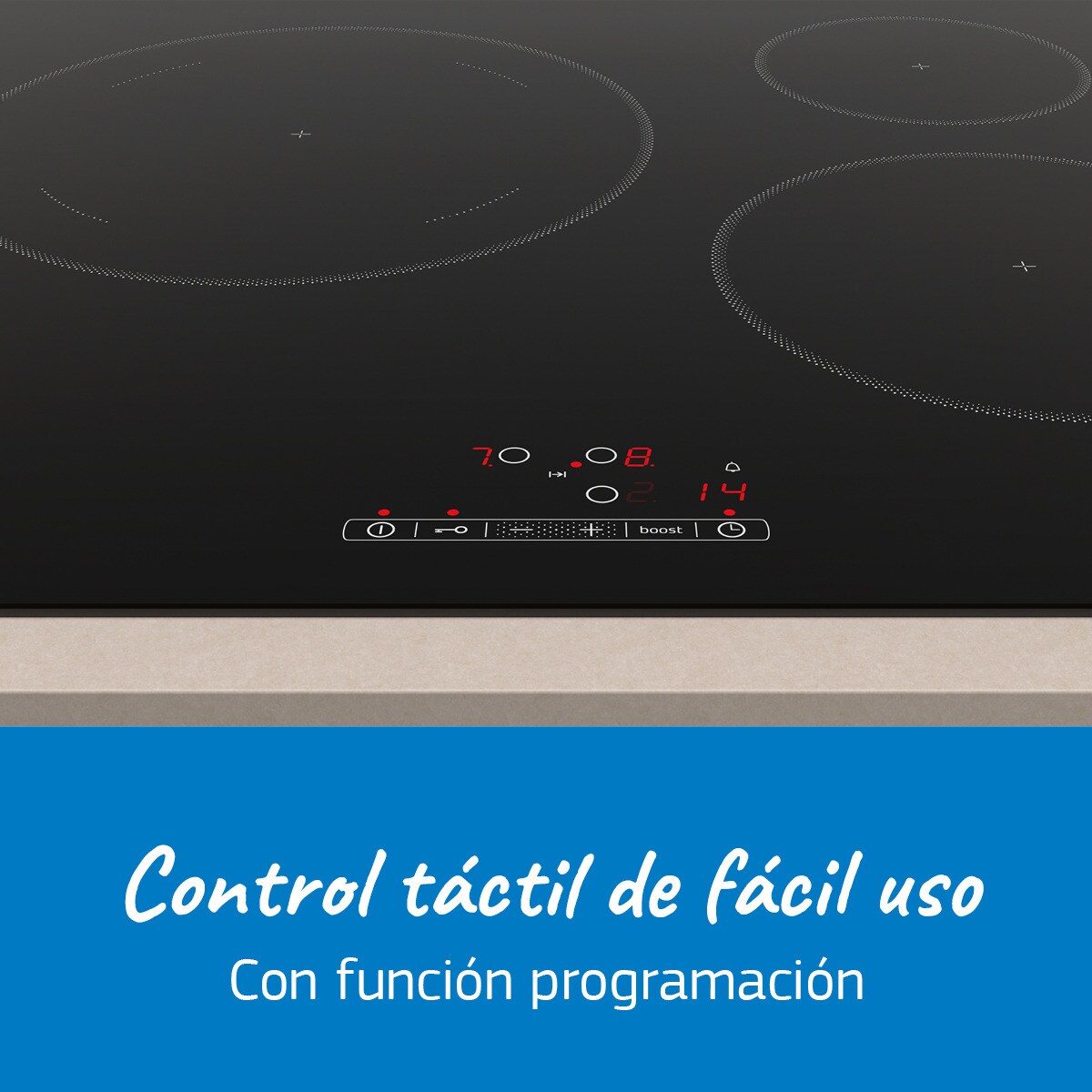 Placa inducción Balay 3 zonas con función Sprint - 3EB865ERS Negro-3