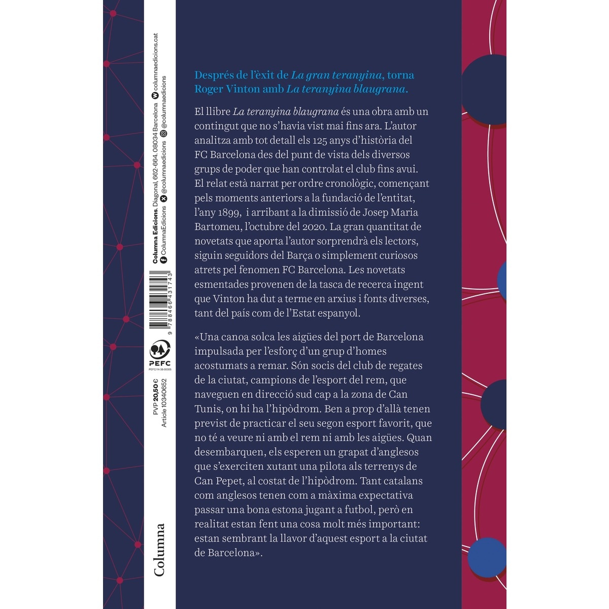 La teranyina blaugrana (Capa mole com abas) 2