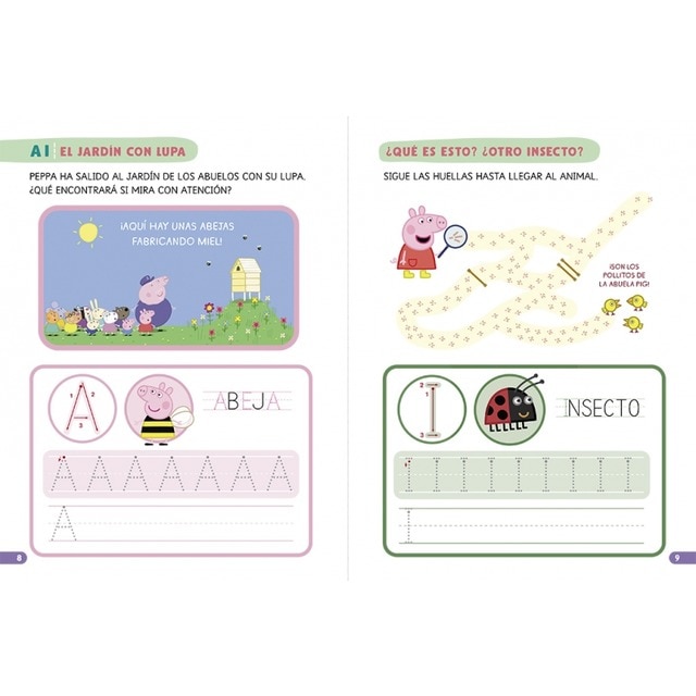 Peppa Pig. Primeros aprendizajes - Aprende Lengua con Peppa Pig. Escribo letras mayúsculas (+3 años): Cuaderno preescolar: Traza y escr (Tapa blanda) 2