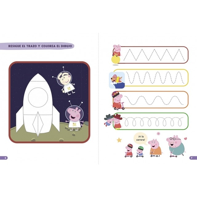 Peppa Pig. Primeros aprendizajes - Aprende Lengua con Peppa Pig. Escribo letras mayúsculas (+3 años): Cuaderno preescolar: Traza y escr (Tapa blanda) 3