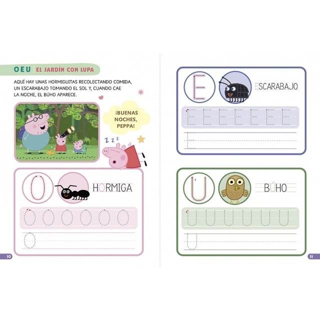 Peppa Pig. Primeros aprendizajes - Aprende Lengua con Peppa Pig. Escribo letras mayúsculas (+3 años): Cuaderno preescolar: Traza y escr (Tapa blanda) 4