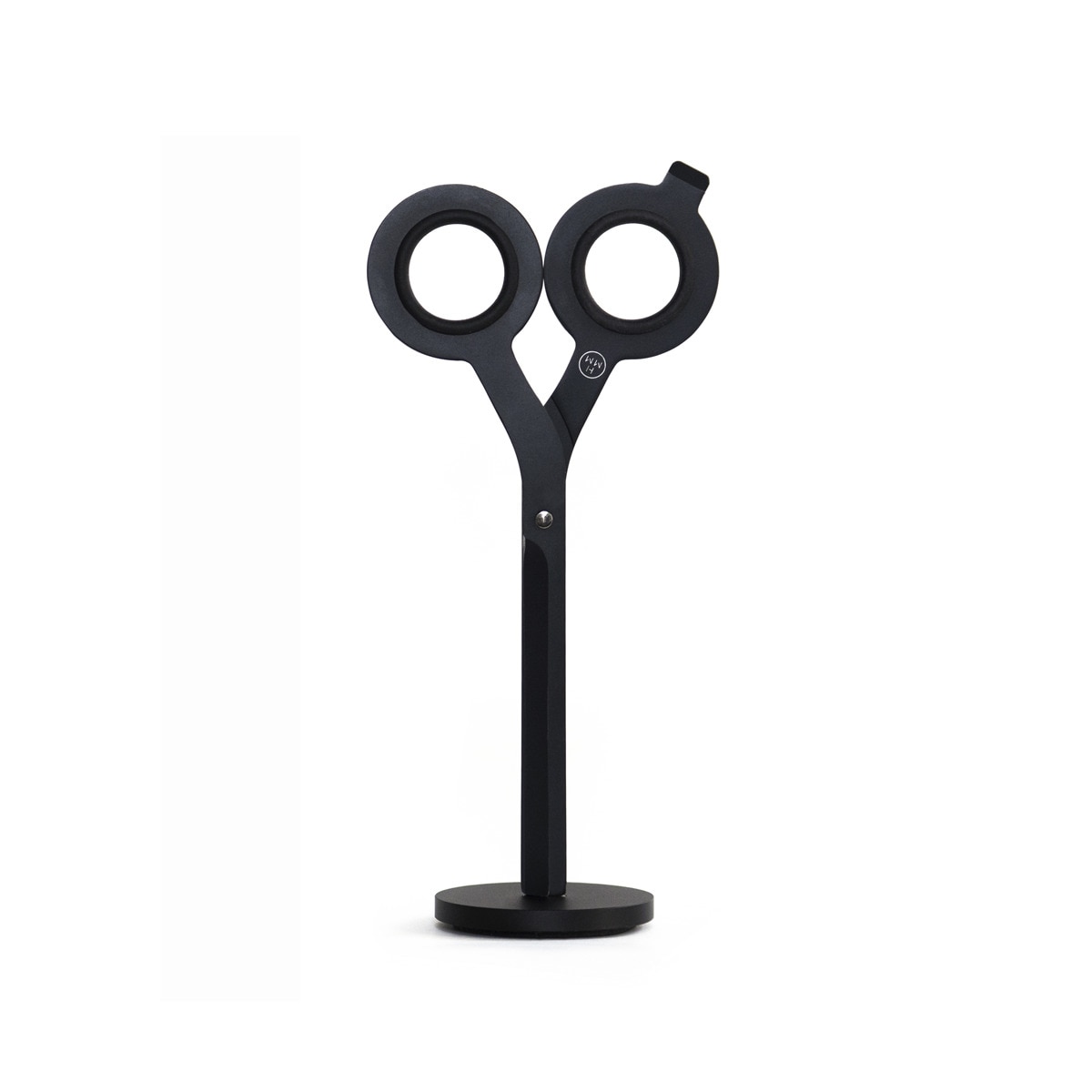 Imagem 0 de Tesoura HMM ponta quadrada preta e base magnética