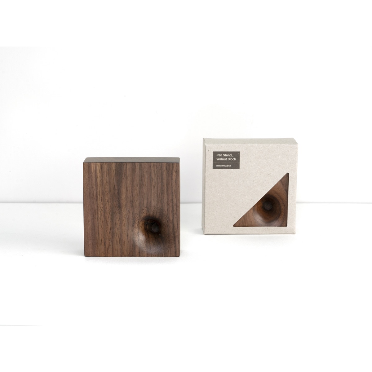 Portalápices de escritorio HMM madera de nogal Marrón-14