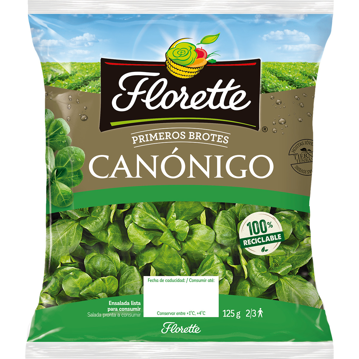 ensalada canónigos primeros brotes bolsa 125 g