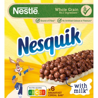 barritas de cereales con chocolate 6 unidades estuche 150 g - Nestle Nesquik