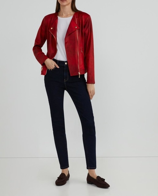 Imagen 0 de Cazadora antelina lavada de mujer