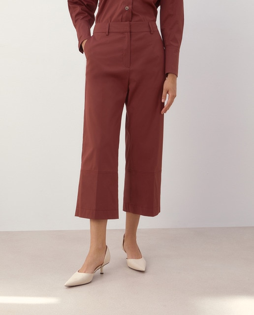 Imagen 0 de Pantalón de mujer cropped popelín