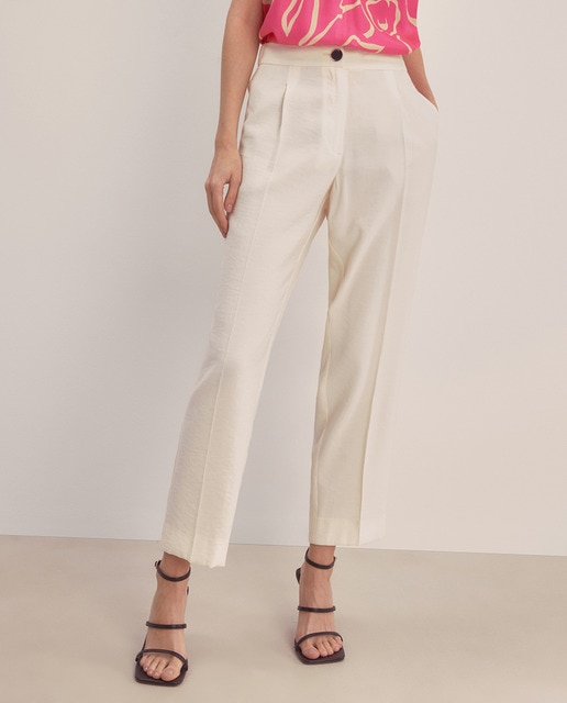 Imagen 0 de Pantalón ancho de lino mujer