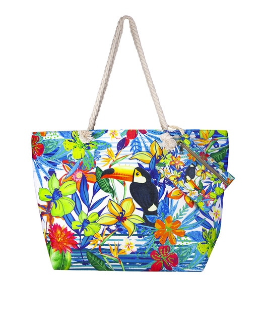 Imagen 0 de Bolso estampado de playa con monedero