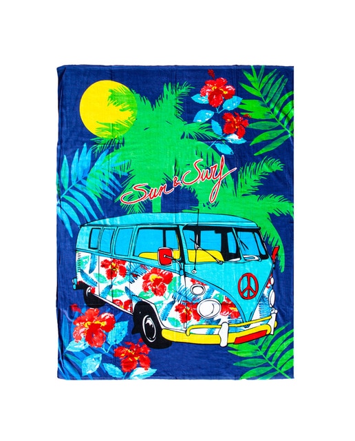 Imagen 0 de Toalla de playa estampada de algodón - doble