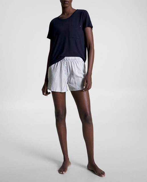 Imagen 0 de Pantalón corto slim con cinta distintiva