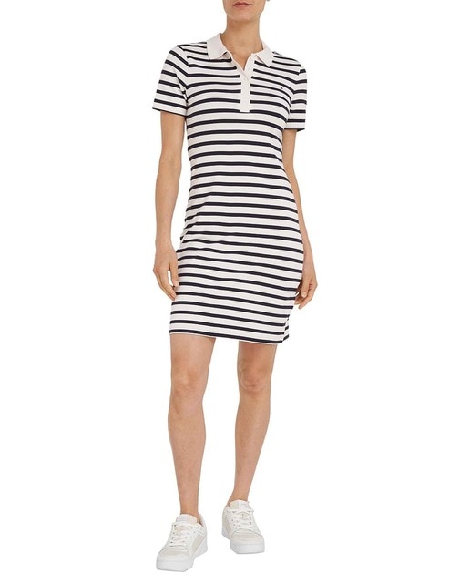 Imagen 0 de Vestido tipo polo estampado y ajustado