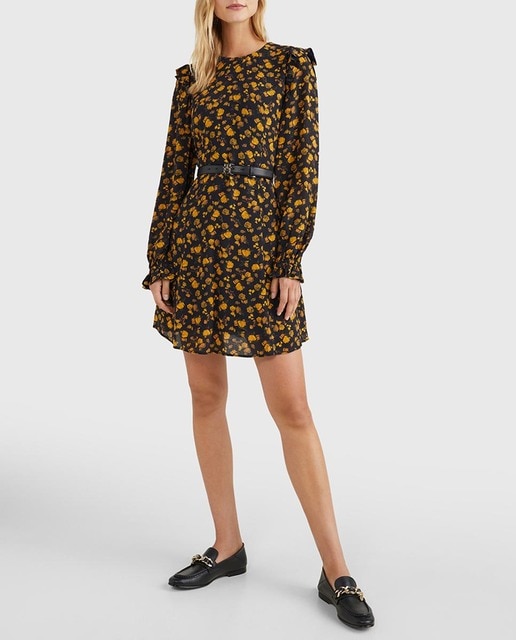 Imagen 0 de Vestido de cuello redondo y manga larga