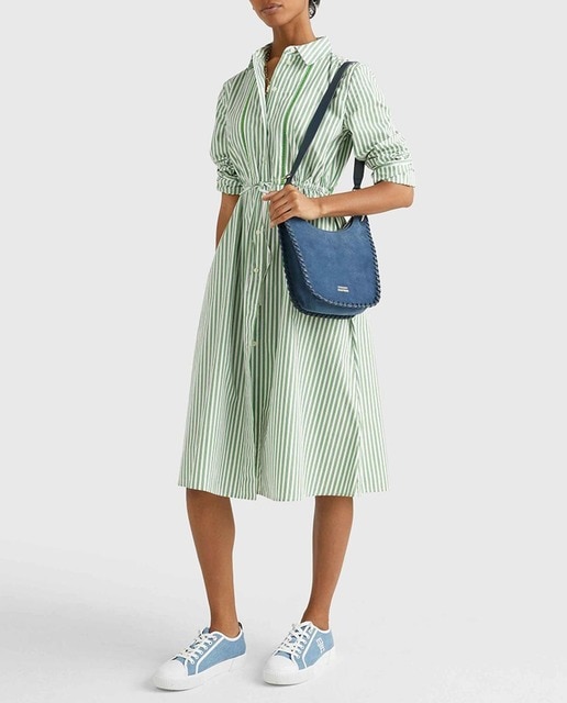 Imagen 0 de Vestido estampado largo midi manga larga