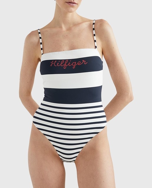 Imagen 0 de Bañador bandeau liso con logo