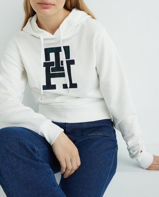 Imagen 0 de Sudadera de mujer con capucha y bordado frontal