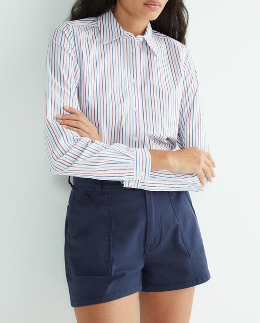 Imagen 0 de Camisa de mujer estampada de manga larga