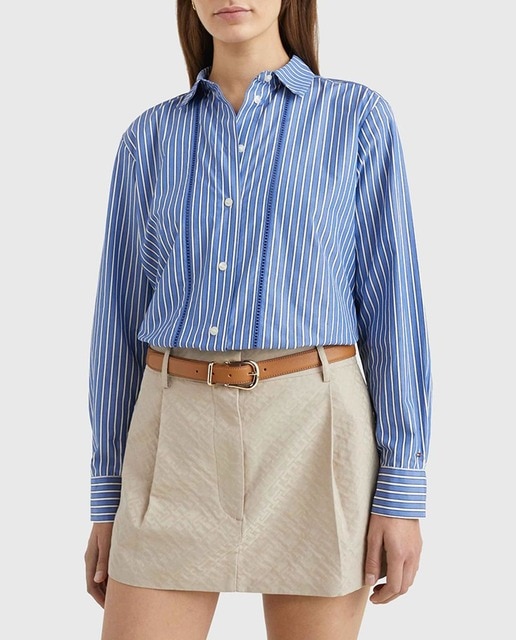 Imagen 0 de Camisa de mujer estampada con botones manga larga