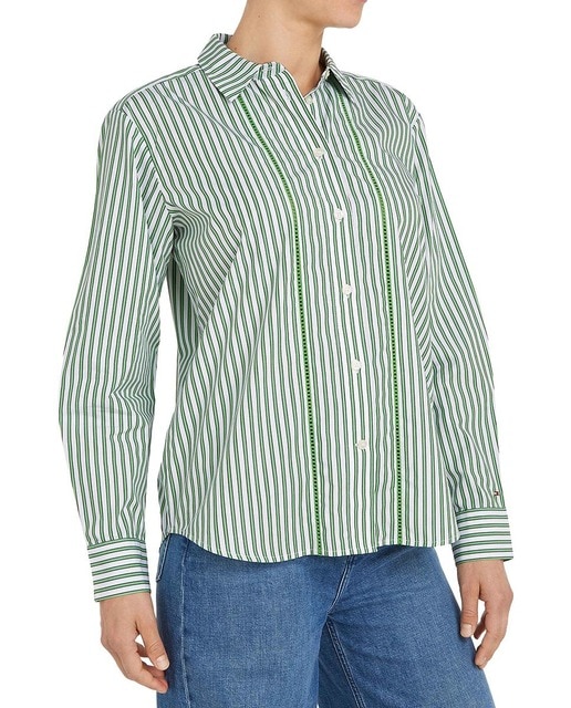 Imagen 0 de Camisa de mujer estampada con botones manga larga