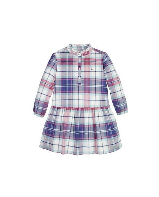 Imagen 0 de Vestido de niña de cuello redondo y manga larga