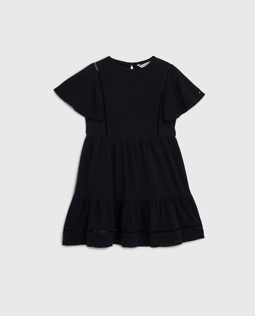 Imagen 0 de Vestido manga corta con logo TH