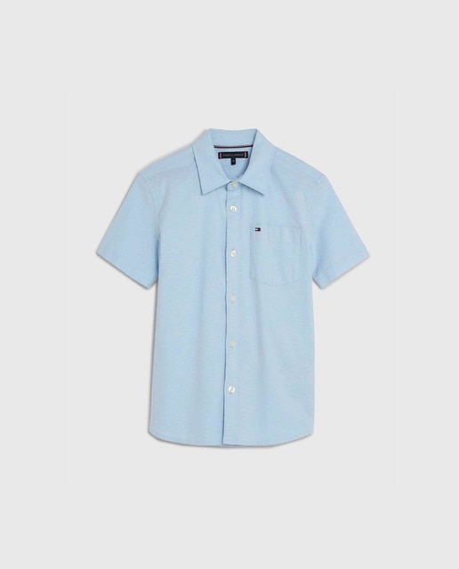 Imagen 0 de Camisa de niño Tommy Hilfiger de manga corta con bandera bordada