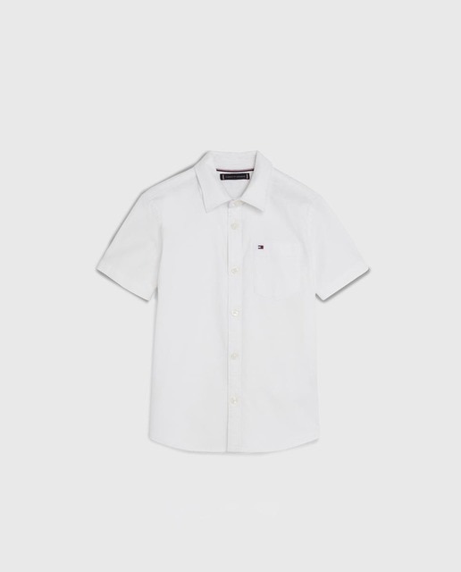 Imagen 0 de Camisa de niño Tommy Hilfiger de manga corta con bandera bordada