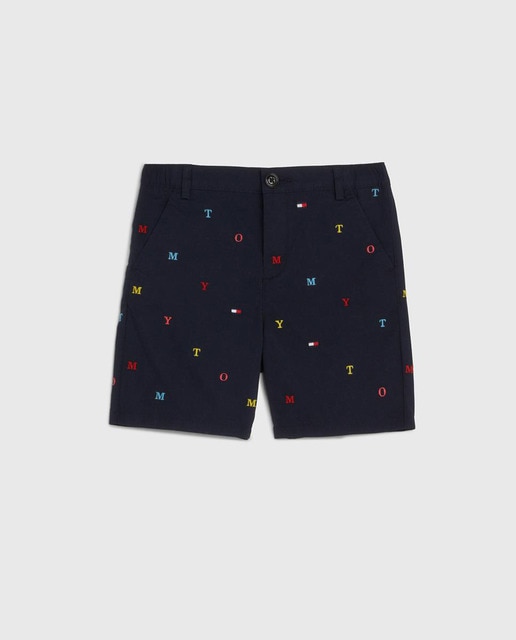 Imagen 0 de Pantalón corto de bebé niño estampado con print Tommy bordado