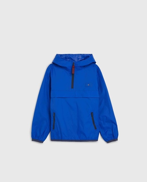 Imagen 0 de Chaqueta de niño impermeable con cierre cuello con cremallera y capucha